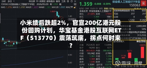 小米绩后跌超2%，官宣200亿港元股份回购计划	，华宝基金港股互联网ETF（513770）震荡筑底，拐点何时来？-第3张图片