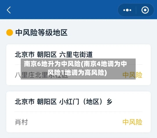 南京6地升为中风险(南京4地调为中风险1地调为高风险)-第2张图片