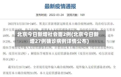 北京今日新增社会面2例(北京今日新增27例确诊病例详情公布)-第2张图片