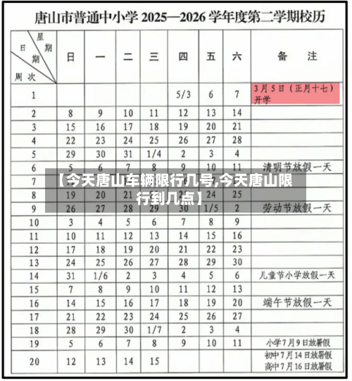 【今天唐山车辆限行几号,今天唐山限行到几点】-第3张图片