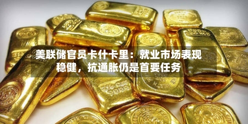 美联储官员卡什卡里：就业市场表现稳健，抗通胀仍是首要任务