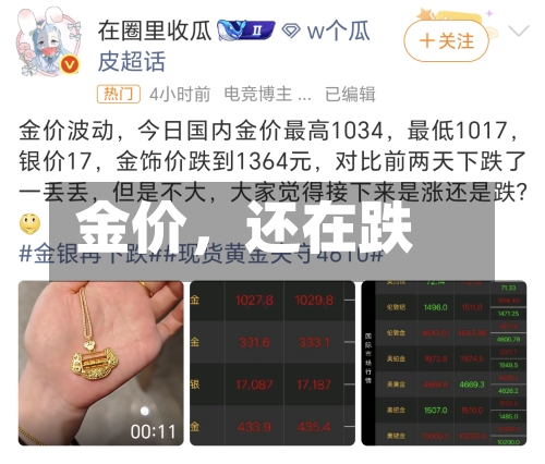 金价，还在跌