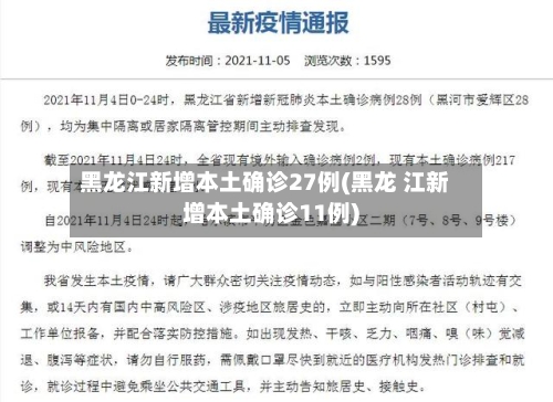 黑龙江新增本土确诊27例(黑龙 江新增本土确诊11例)-第2张图片