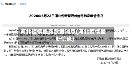 河北疫情最新数据消息(河北疫情最新信息)