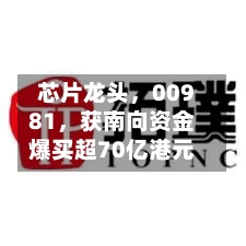 芯片龙头	，00981，获南向资金爆买超70亿港元-第2张图片