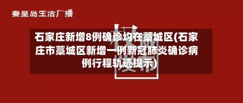 石家庄新增8例确诊均在藁城区(石家庄市藁城区新增一例新冠肺炎确诊病例行程轨迹提示)-第2张图片