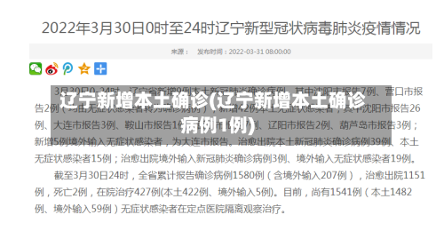 辽宁新增本土确诊(辽宁新增本土确诊病例1例)-第2张图片