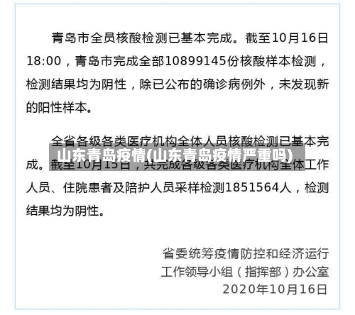 山东青岛疫情(山东青岛疫情严重吗)-第2张图片