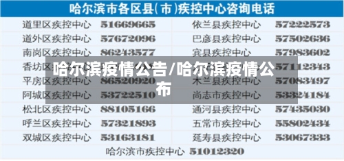 哈尔滨疫情公告/哈尔滨疫情公布-第2张图片